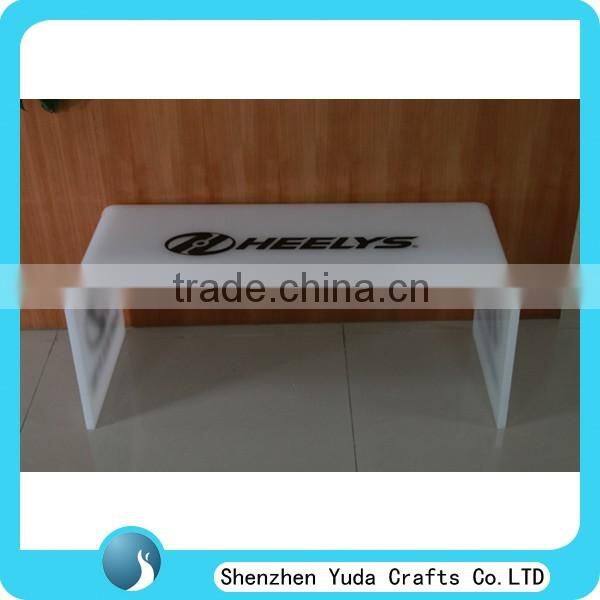 Printed plexiglass end table dining table customized white acrylic coffee table