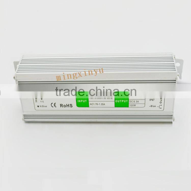 12v dc waterproof led power supply 100w CE ,ROHS cerficates