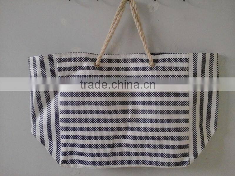 Fashion ladies lala straw stripe bag