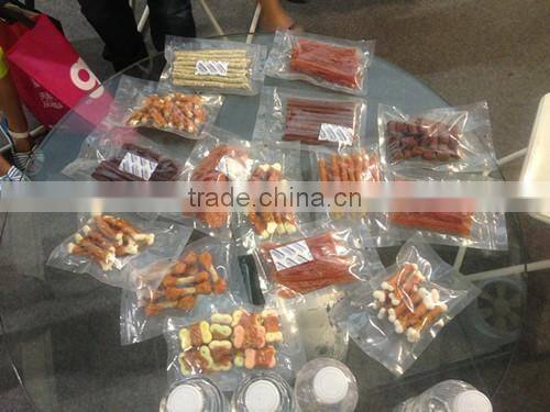 bio-color rawhide knot bone dog chews