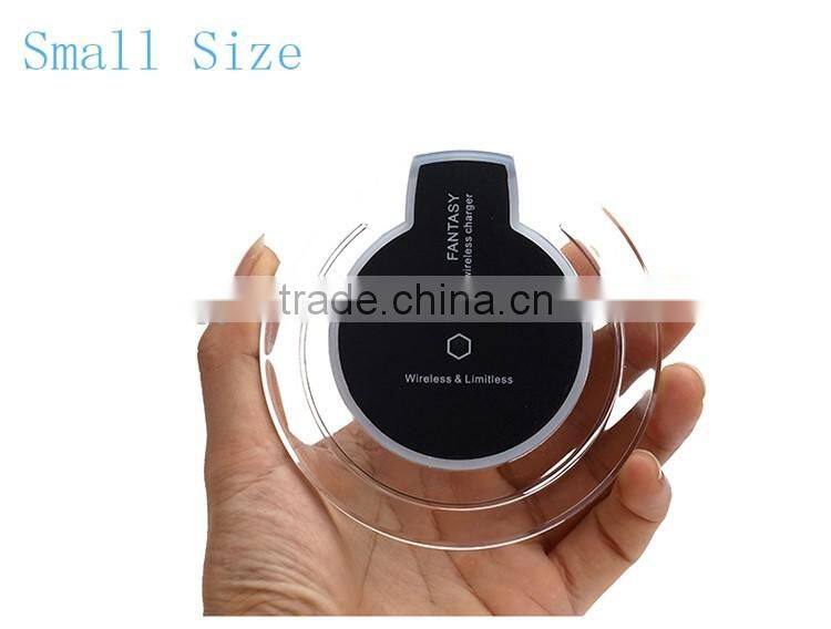 OEM ORDER WELCOME QI WIRELESS CHARGER PAD STAND QI WIRELESS CHARGER PAD WITH LCD LIGHT FOR GALAXY S7 EDGE TRANSMITTER