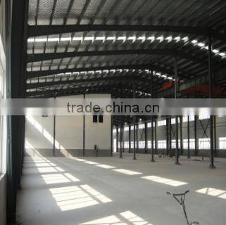 workshop with structural corrugated metal roofing panels