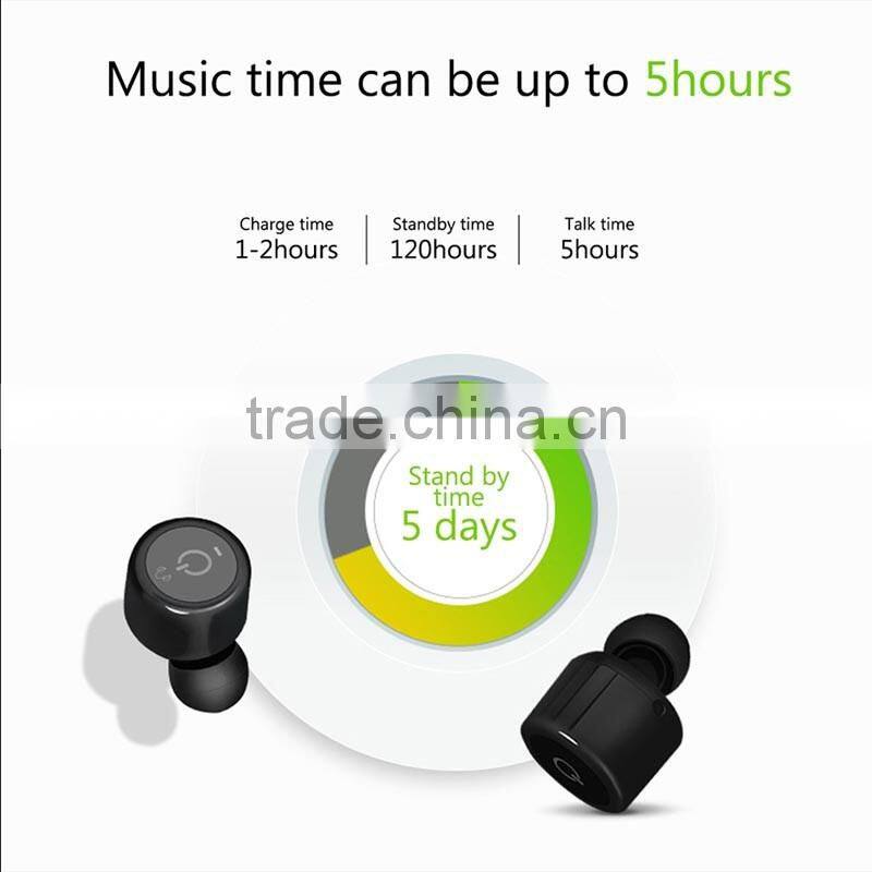 High quality CSR 4.2 version wireless bluetooth twins stereo In-Ear earphones