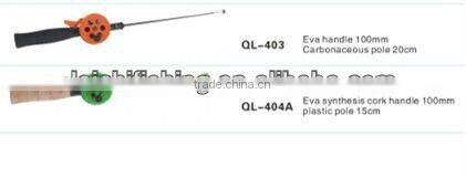 Carbonaceous pole EVA handle 100mm ice fishing rod