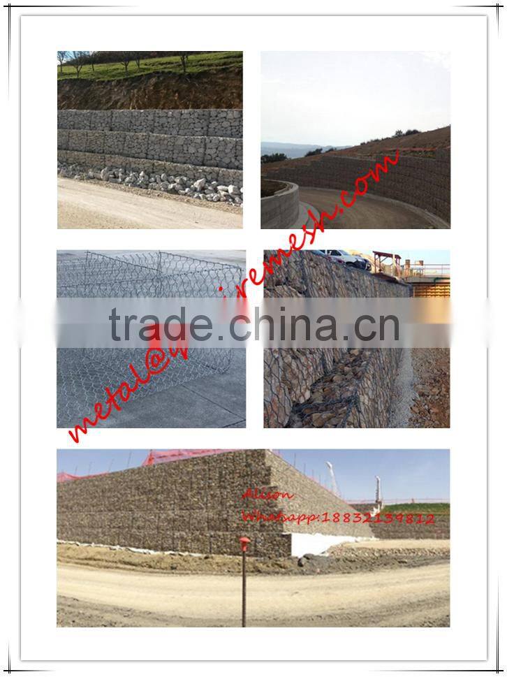 Hot-dip galvanized gabion box price with low carbon steel wire