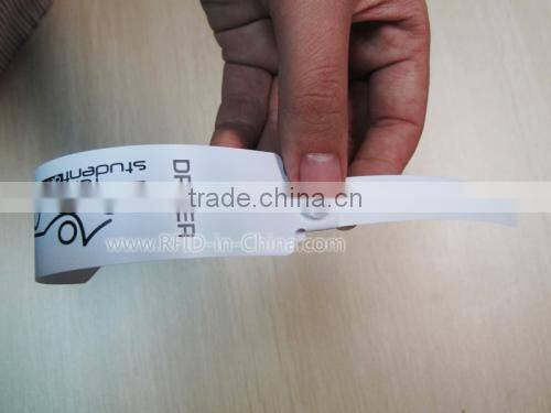T5577/Tag-it 2048 RFID Paper Wristbands Passive NFC Disposable Wristband