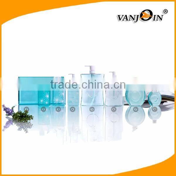 Red Octagonal Plastic Cosmetic Containers for Lotion Shampoo Hand Wash