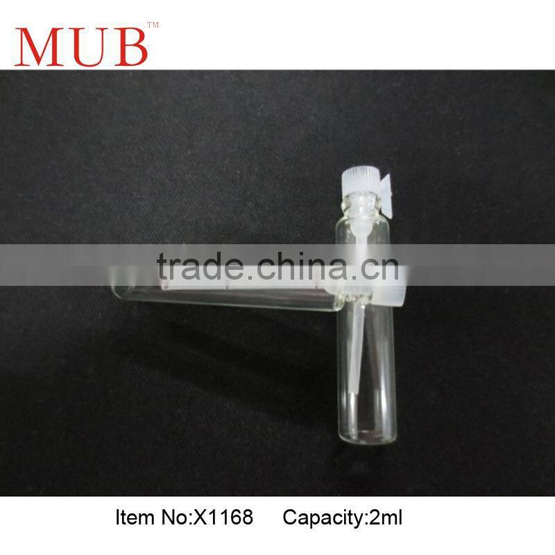 Hot sale mini perfume bottle glass perfume bottle 2ml free perfume sample vial