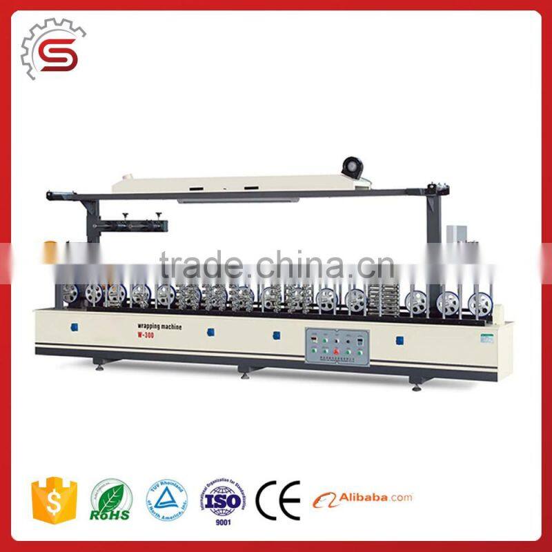 Profile Wrapping Machine BF300B-II Hot Melt Glue High Matching Type woodworking machine