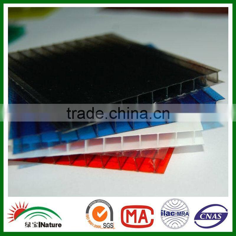 Huaxia Nature 4 to16mm UV Protected and High light Transmission PC hollow sheet.