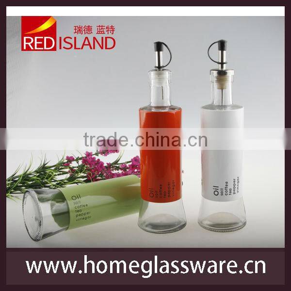 oil and vinegar bottle set with oil nozzle
