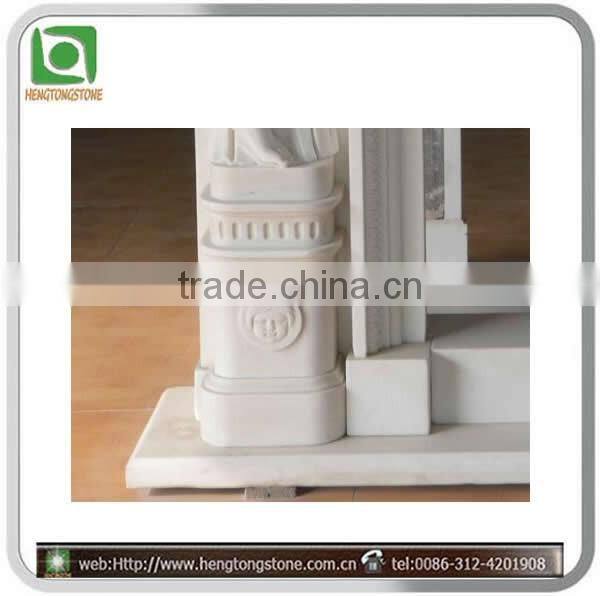 Natural White Fireplace Mantel Stone