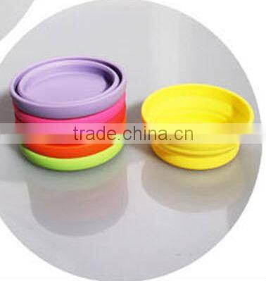 Hot sale silicone folding bowl take go camping