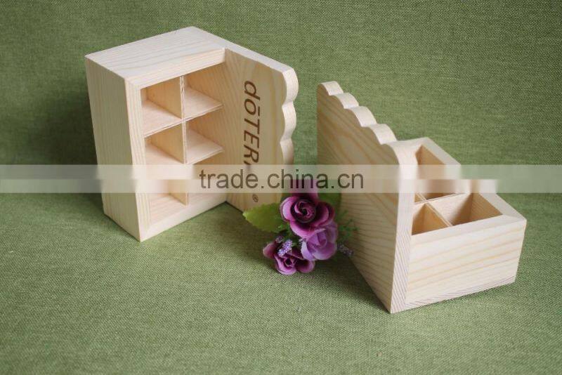 Eco-Friendly Feature and Tools Use wooden essential oil display storage box with 6 compartments