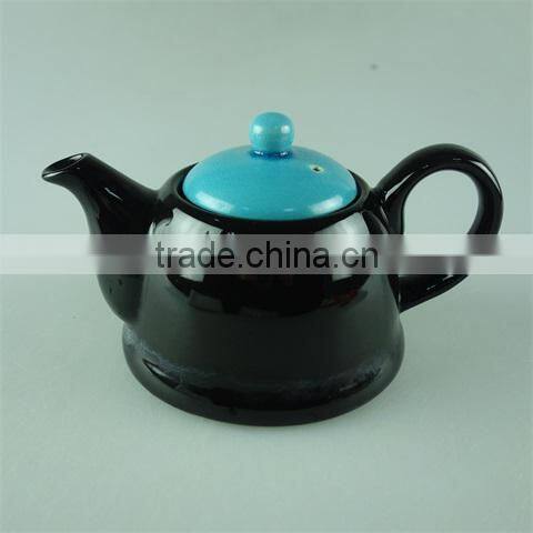 Color glazed ceramic teapot yellow teapot with cheap price for wholesale