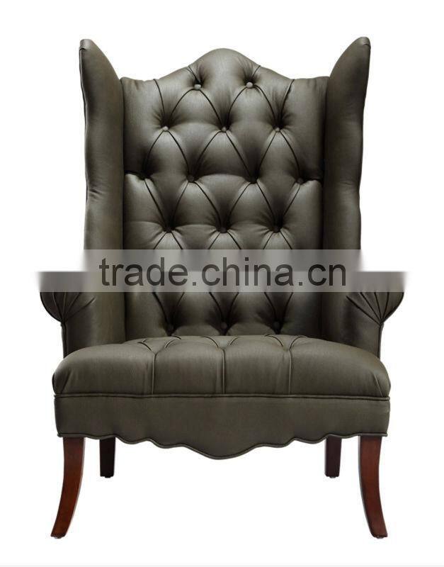 European style leather leisure sofa chair