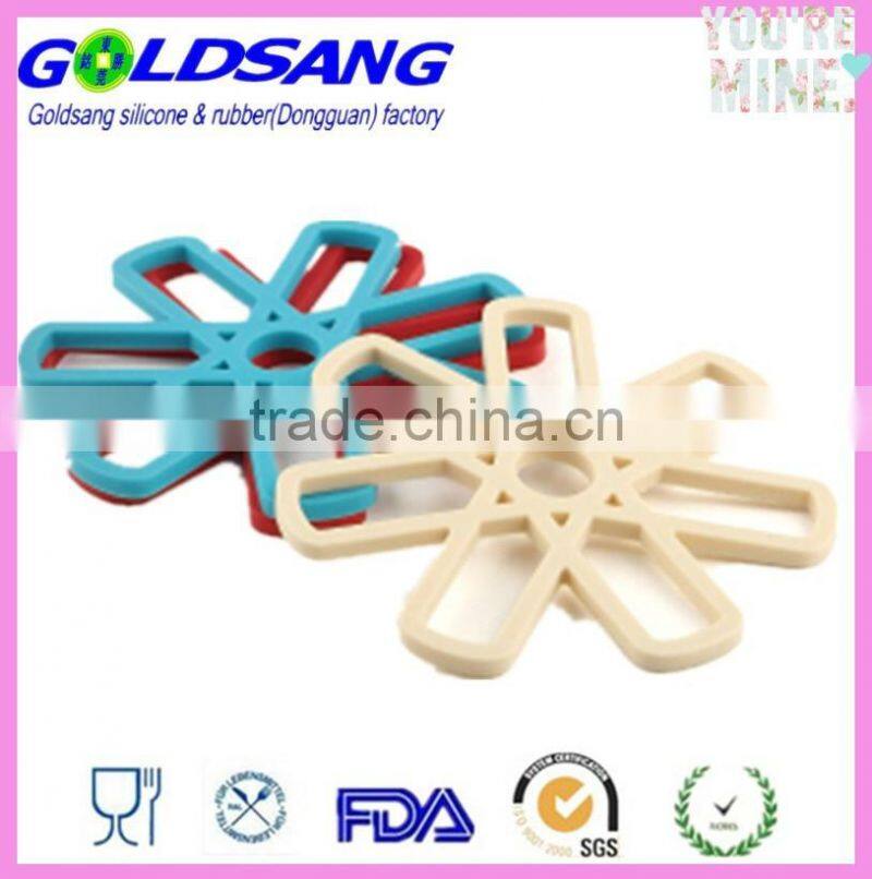 multi leaf shaped non-slip insulated silicone placemat table mat