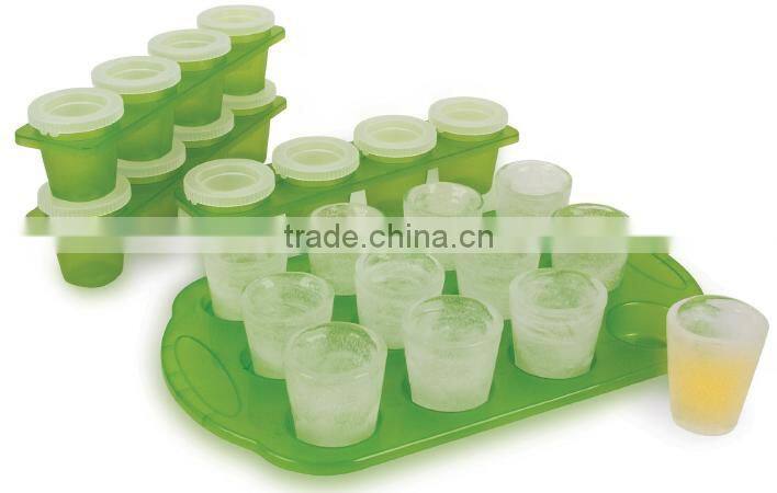 Plastic cup shape ice cube tray/ice cube mold/personalized ice cube tray