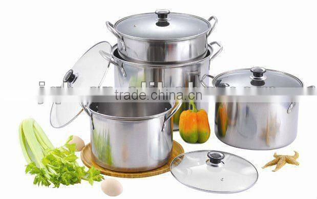 10pieces cookware set with glass lid and fashionable design