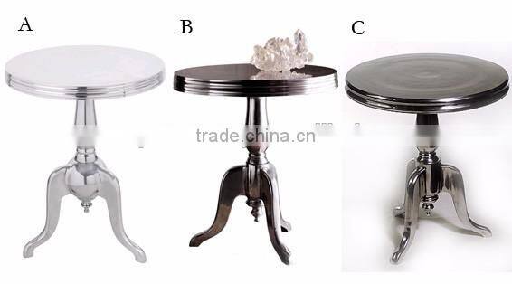 silver plated drum shape tables for sale