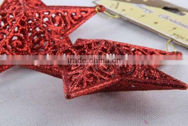 2PC Christmas decoration Hollow Pentagram Christmas ornaments pendant