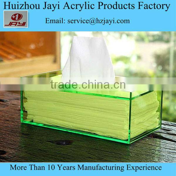 Alibaba China fancy black or clear acylic lucite plastic facial tissue paper box design