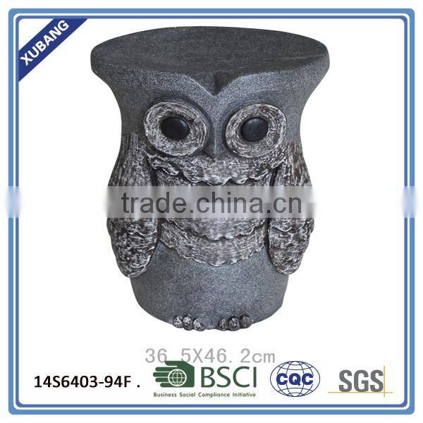 Cheap owl shape garden stools for outdoor decoration