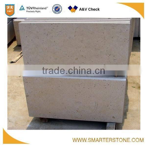 Brown limestone tiles for wall cladding