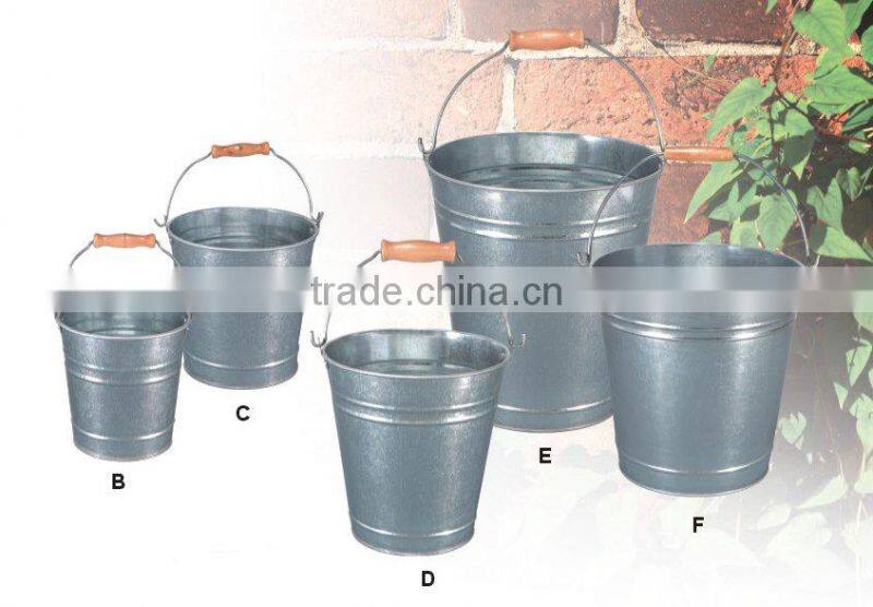 Galvanized Metal Bucket with Handle
