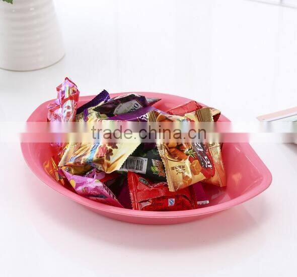 2016 new design colorful plastic fruit tray fruit bowl snack tray nut bowl candy tray