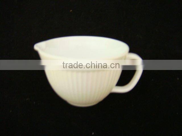 white melamine handle cup