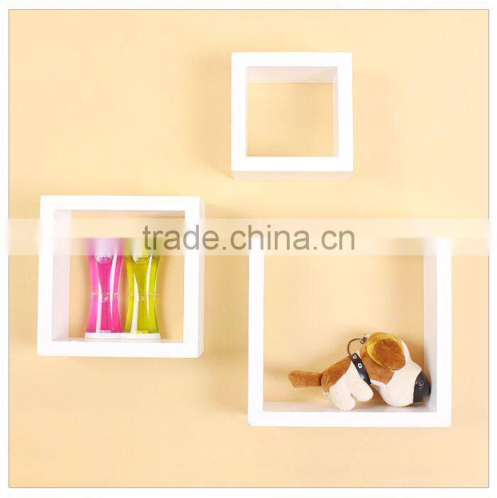2015 hotsale MDF wooden wall cube shelf