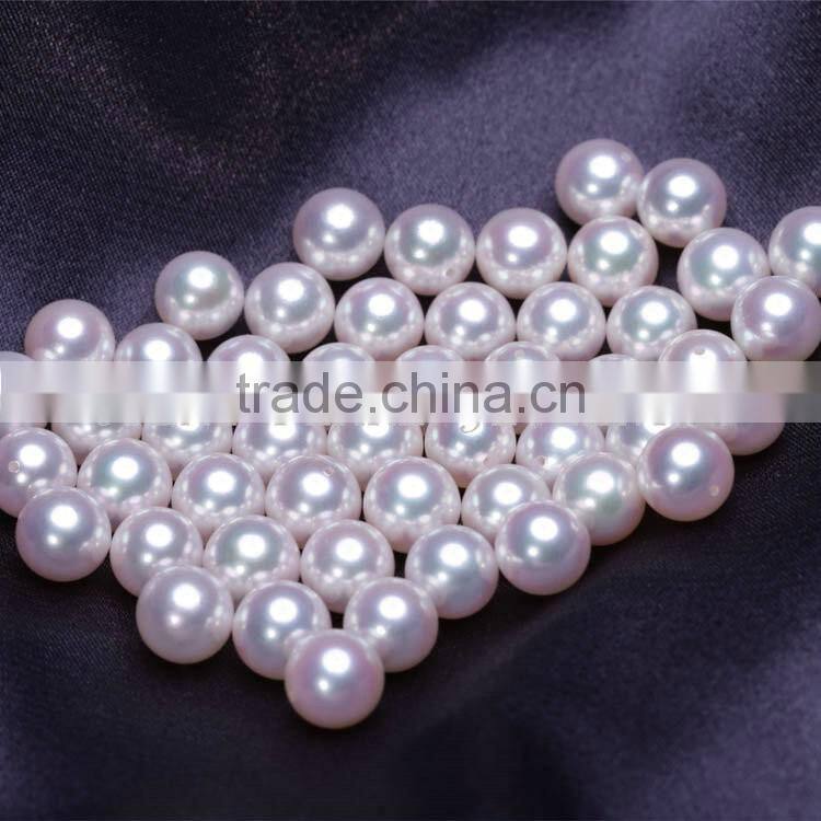 AAA grade 5.5-6mm half drilled loose Akoya pearls