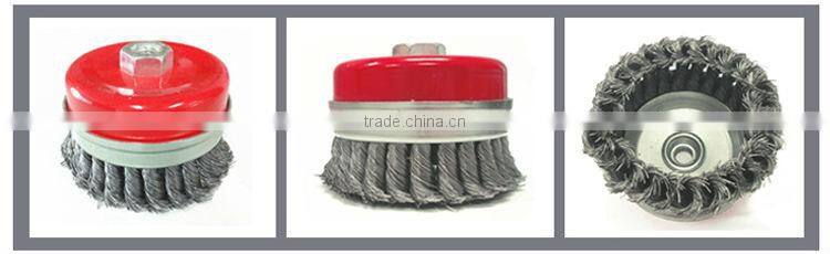 circular steel wire brush brass plated