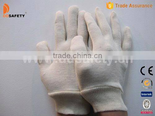 DDSAFETY Hot Sale 100% Natural Cotton Interlock Gloves