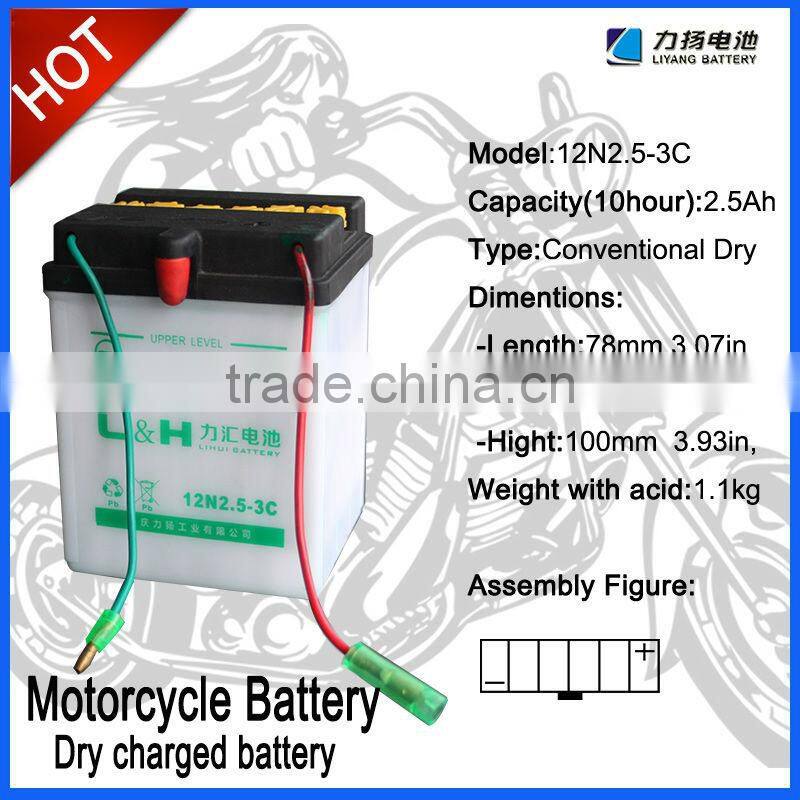 12N2.5ah Motorcycle/Electric Scooter Battery 12V