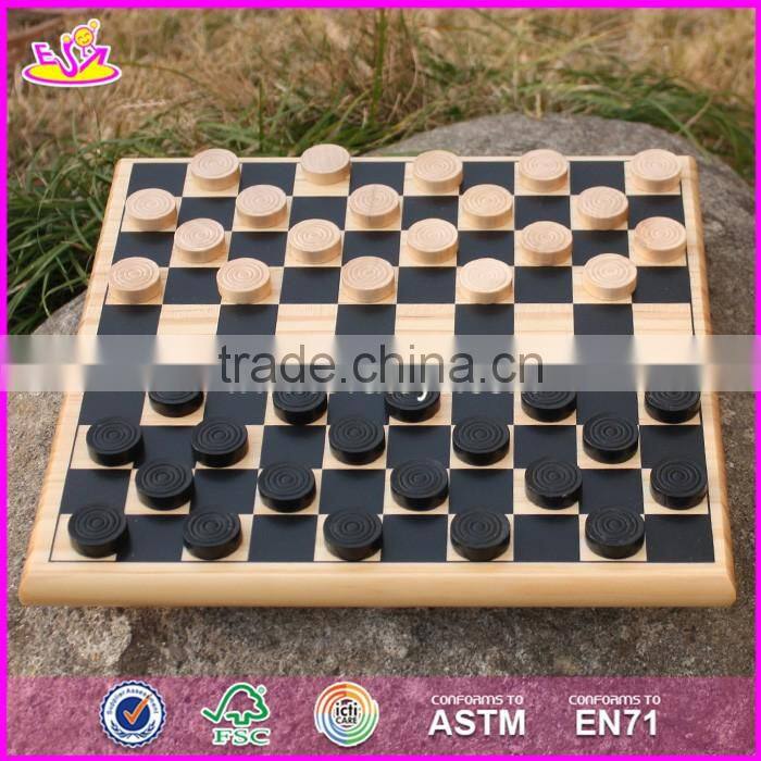 2017 New design children play wooden chess board W11A052