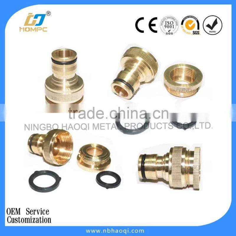 Brass garden water hose tap connector