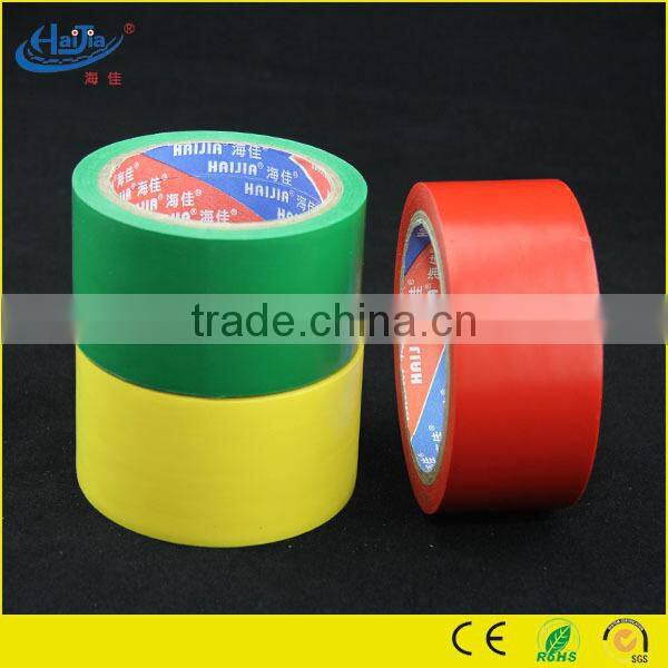 Red and white pvc warning adhesive tape floor marking tape