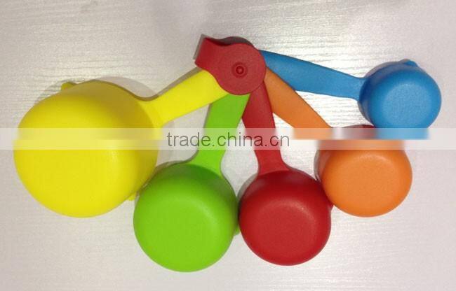 Food grade 5pc plastic measuring spoon set new style plastic scoop set