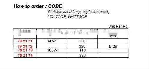 Explosion Proof portable hand lamp