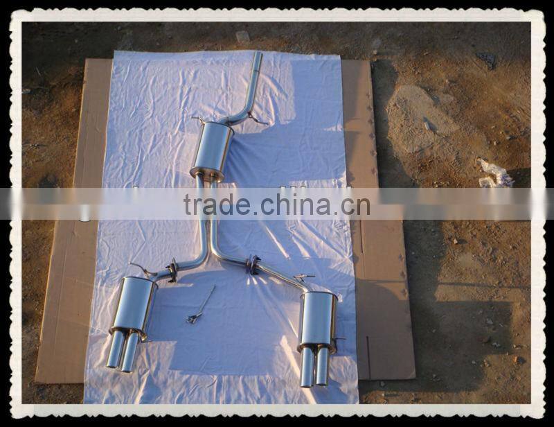 stainless steel exhaust catback for audi A4L with cutout kit