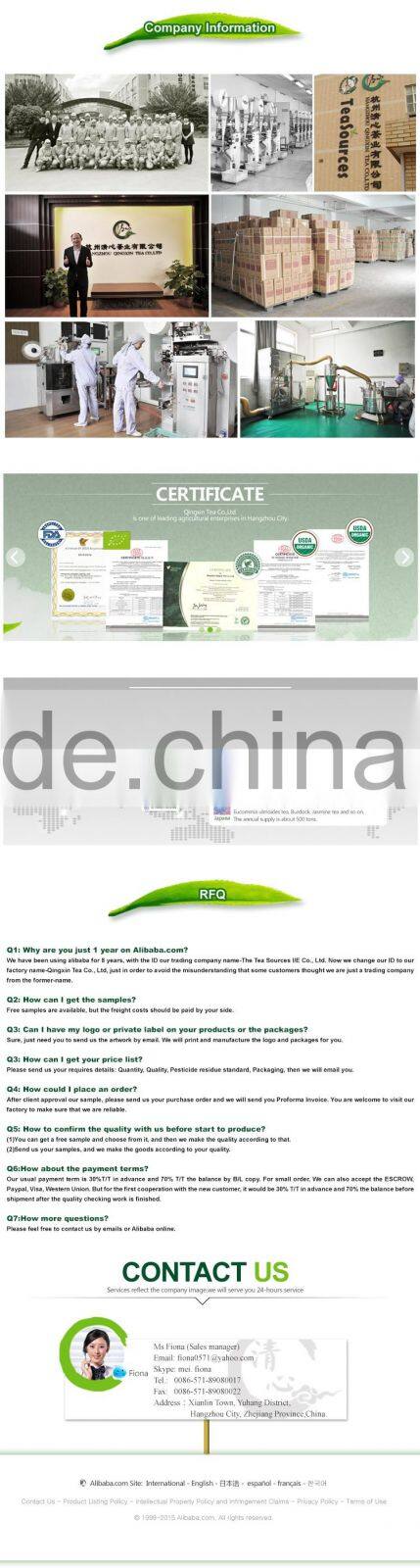National certification tea artificial picking mixed brown rice tea