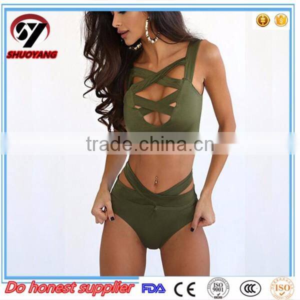 Full Open Fashion OEM Sexy Triangle Swimwear Bikini