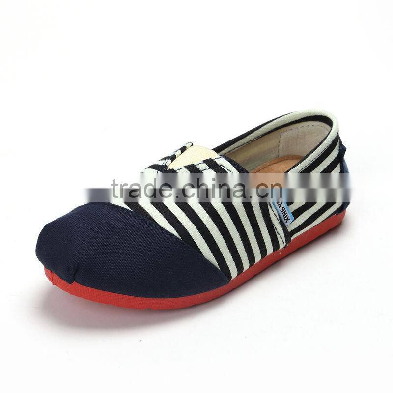 slip-on no laces fashion stylish clean stripe baby cloth casual shoes for kids children boys girls or adults