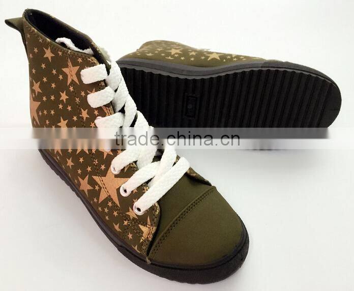 GZY Wholesale china canvas ladies shoes fashion high platform