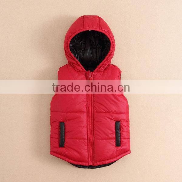 Wholesale mom and bab infant and toddler jackets, two sides wear kids boys vest winter