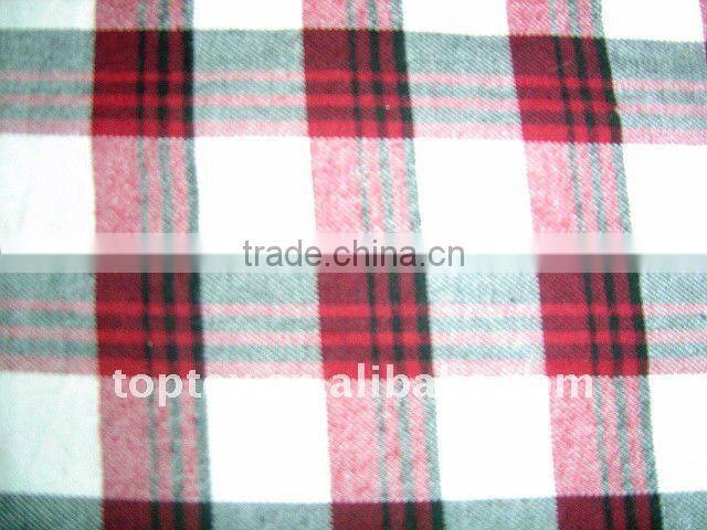 100% cotton flannel yarn dyed woven plushed fabric for shirt