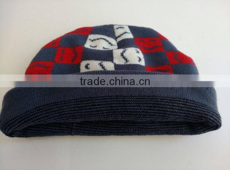 100% Acrylic Comfortable Hip Hop Knitted Beanie Hat