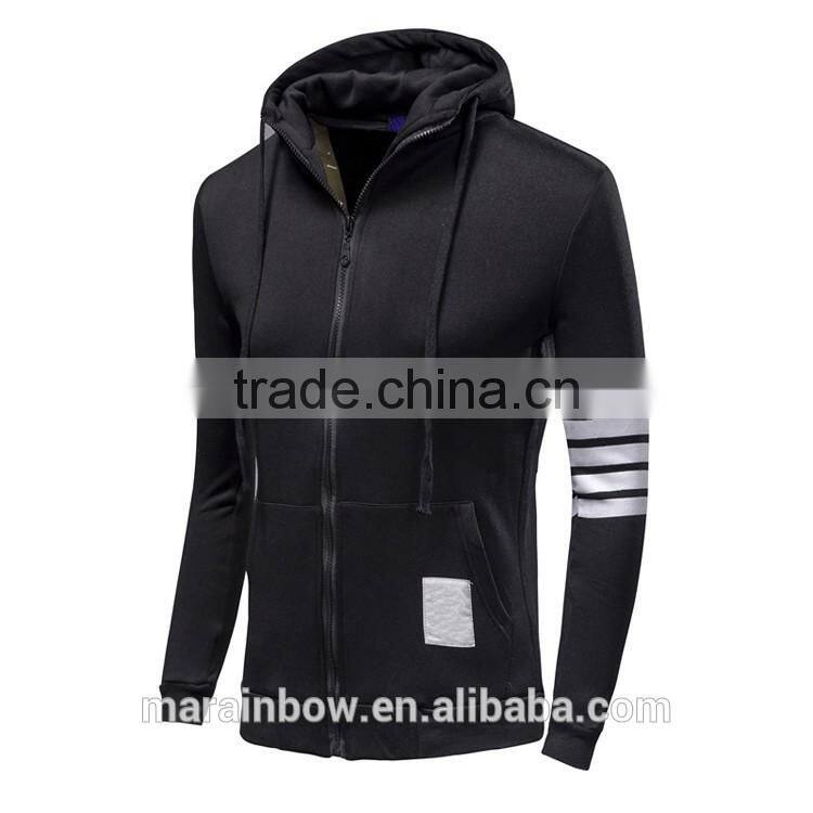 Fashion Design Men's Full Zip Hoodie Jacket Blank Tracksuit Top OEM Slim Fit Gym Hoodie Manufacturers in China